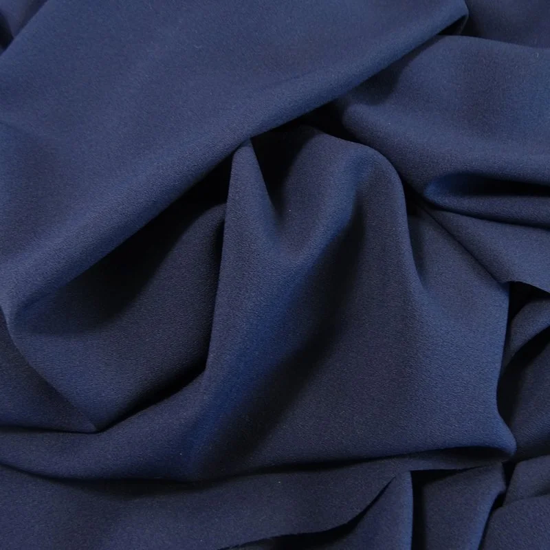Coupon Tissu Crêpe Georgette Bleu marine x10cm - Coupon de 40 cm