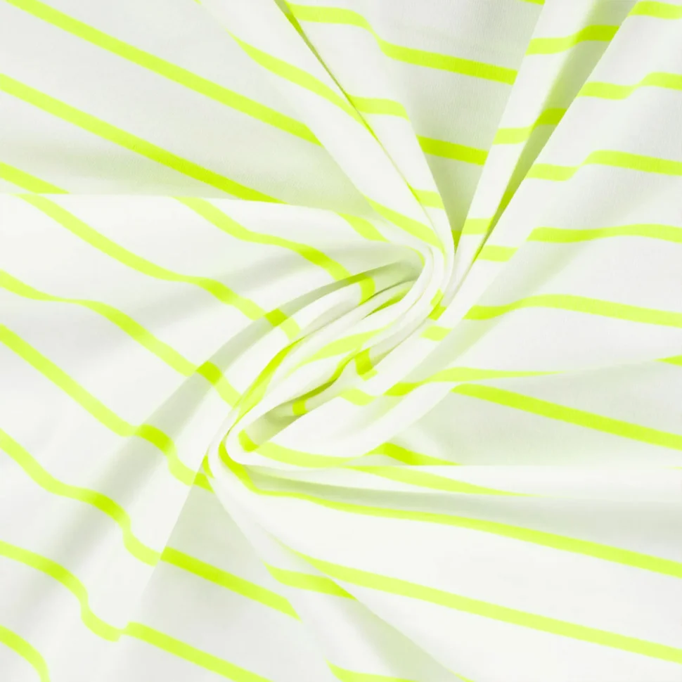 Tissu Sweat léger envers gratté rayé Blanc