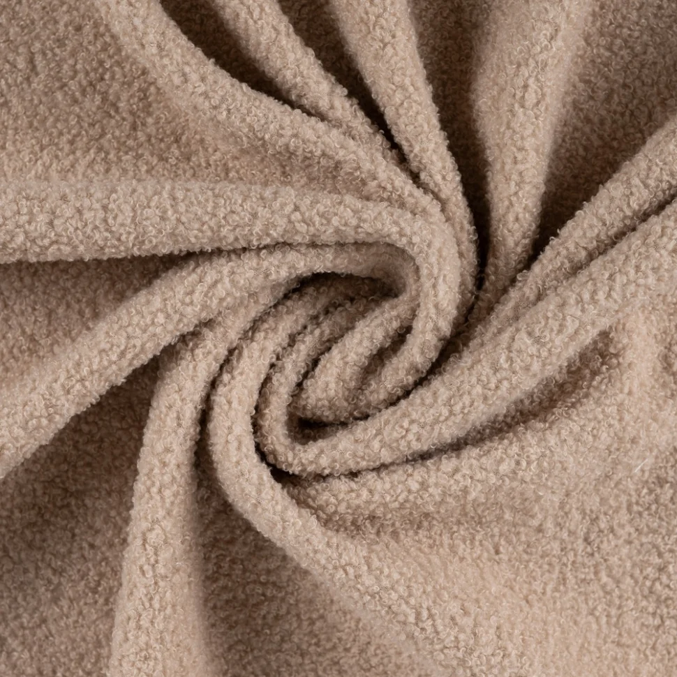 Tissu Bouclette Teddy envers Polaire uni Beige sable