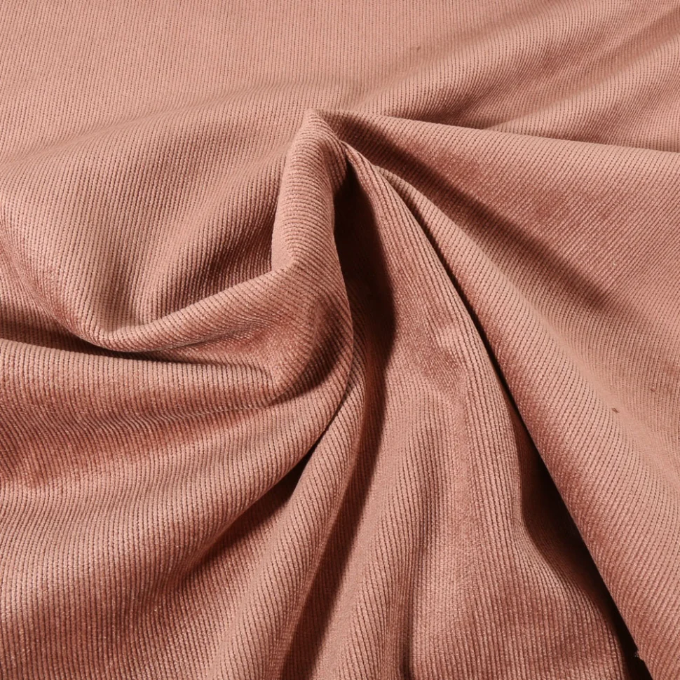 Tissu Velours milleraies uni Taupe