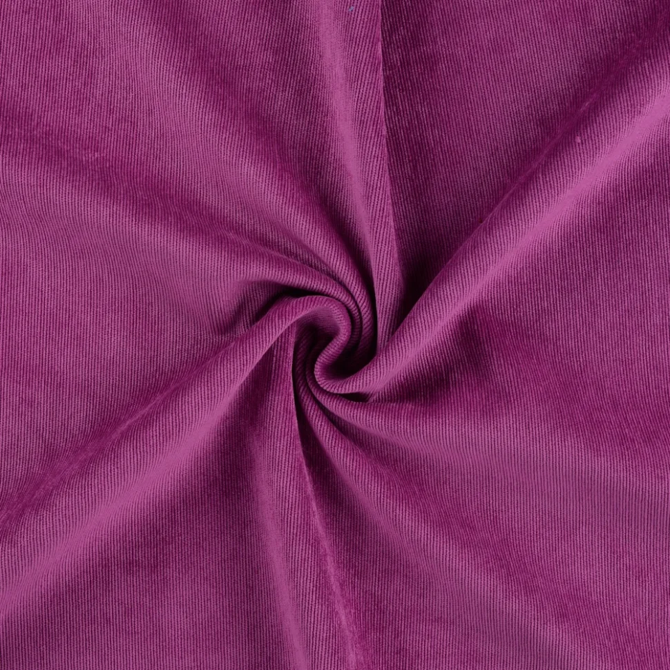 Tissu Velours milleraies uni  Violine