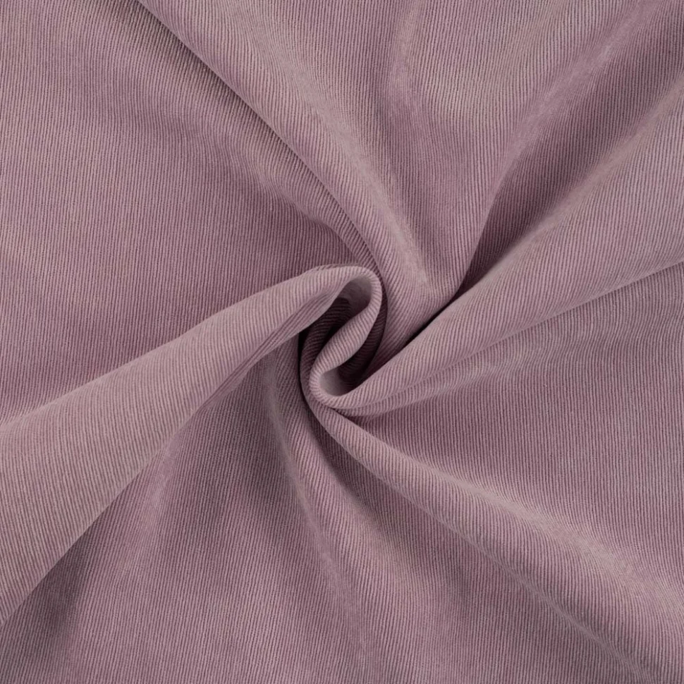 Tissu Velours milleraies uni Vieux rose