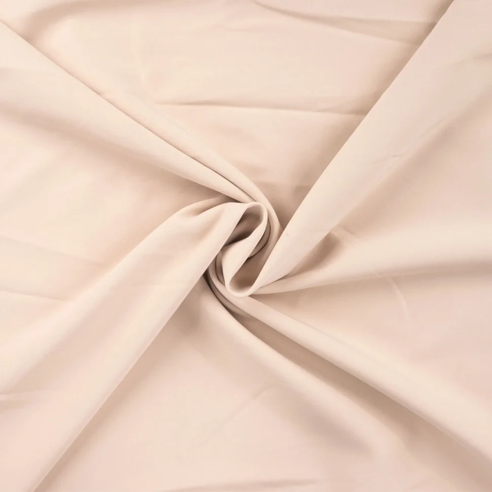 Tissu Sergé extensible uni Beige