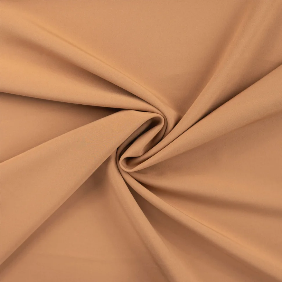 Tissu Sergé extensible uni Camel
