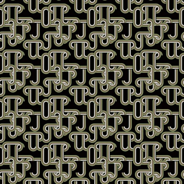 Tissu Viscose Twill Chains kaki sur fond Noir