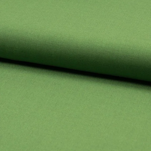 Coupon Tissu Viscose Twill  chiné Vert - Coupon de 80 cm