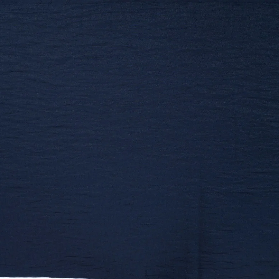 Coupon Tissu Viscose nylon uni Bleu marine - Coupon de 50 cm