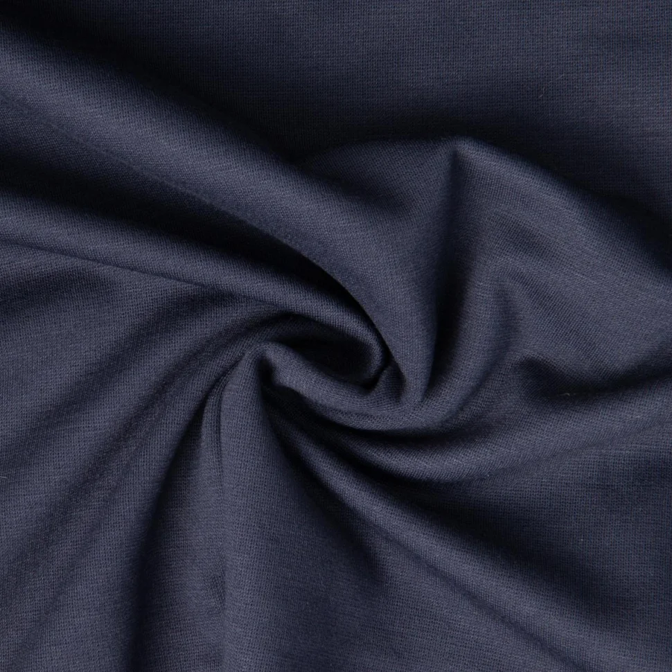 Tissu Jersey Milano brossé uni Bleu marine