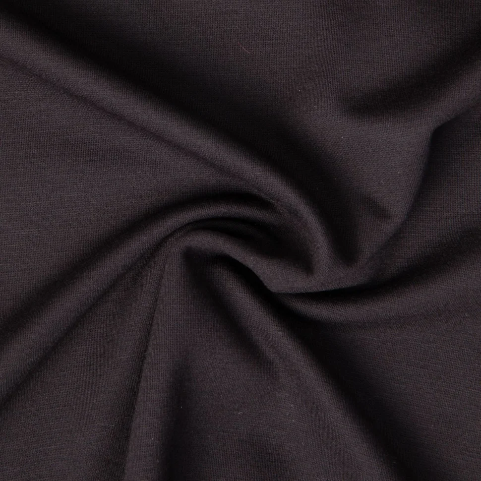 Tissu Jersey Milano brossé uni Noir