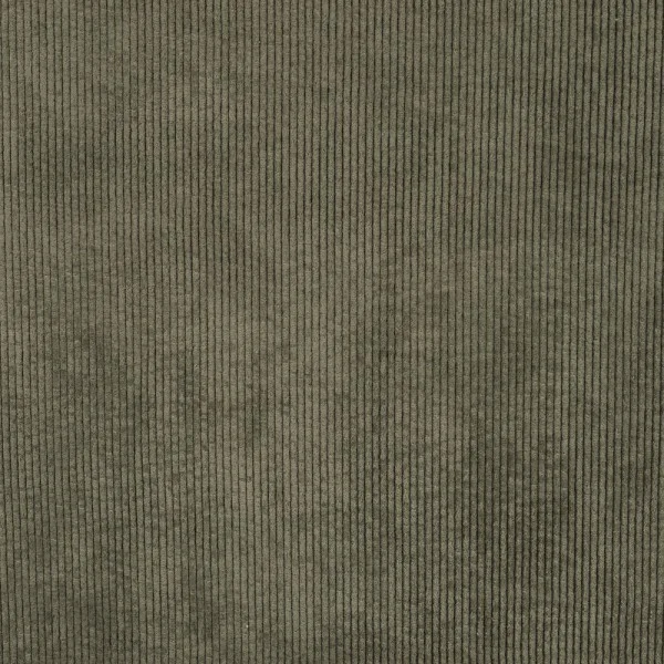 Tissu Velours côtelé lavé uni Vert kaki