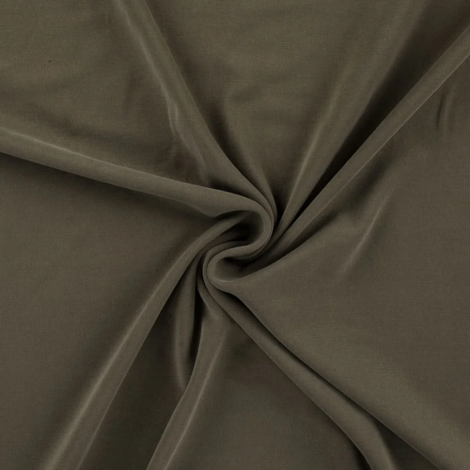 Tissu Modal uni Vert kaki