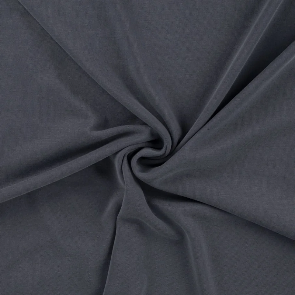 Tissu Modal uni Bleu denim