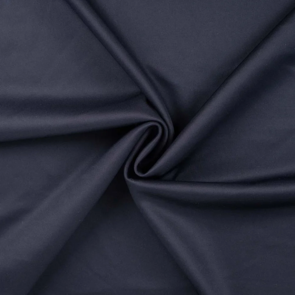 Coupon Tissu Jersey Scuba uni Bleu nuit - Coupon de 30 cm