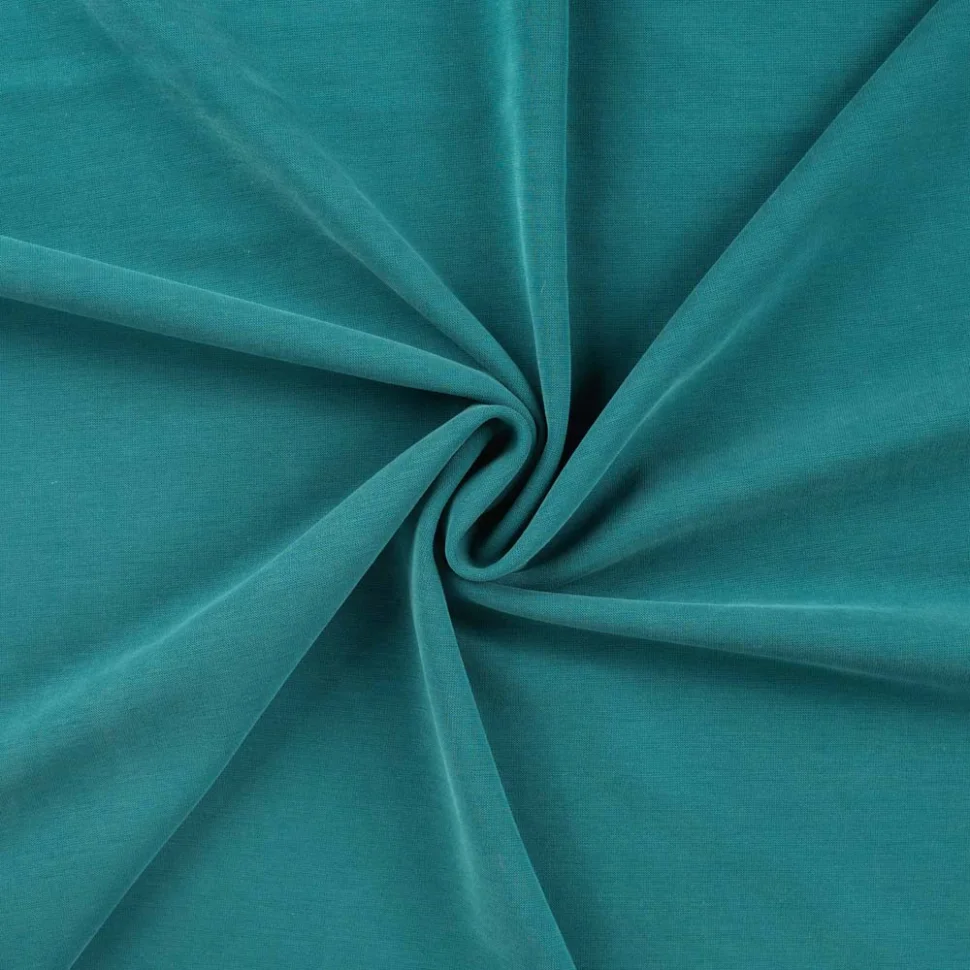 Tissu Jersey Modal satiné uni Vert canard