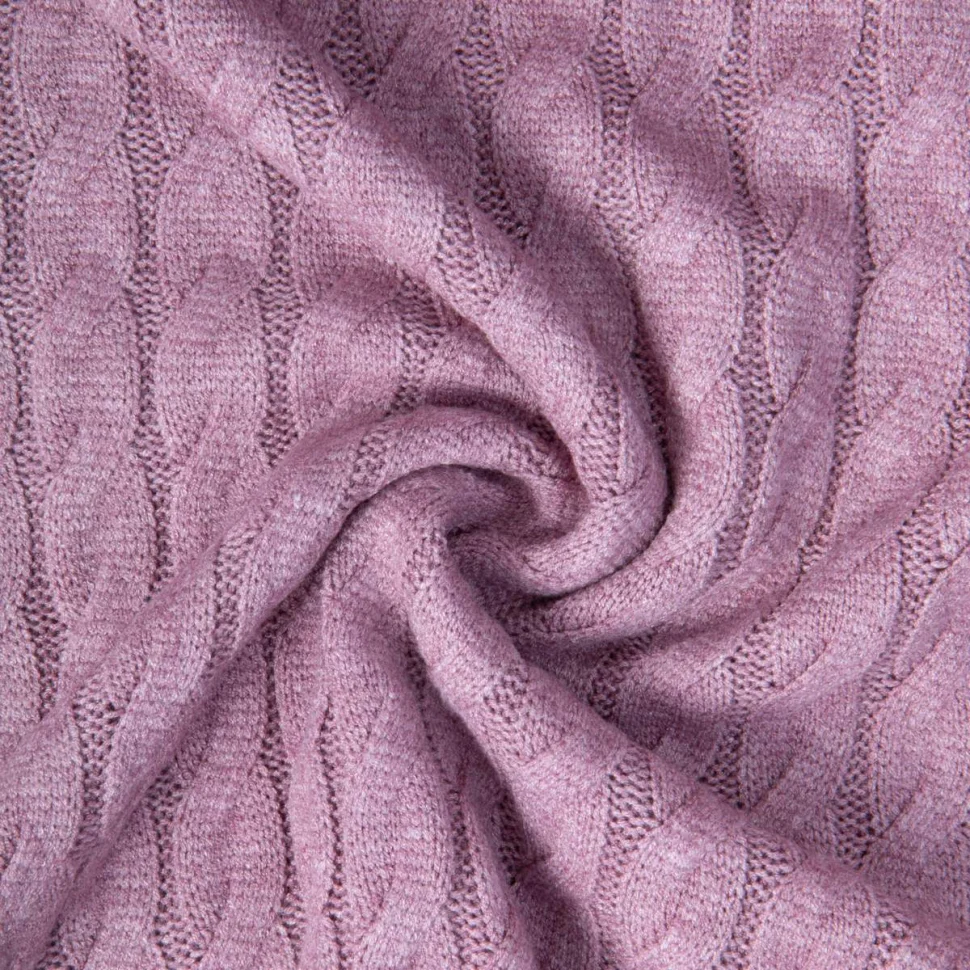 Tissu Maille torsadé en relief uni Parme