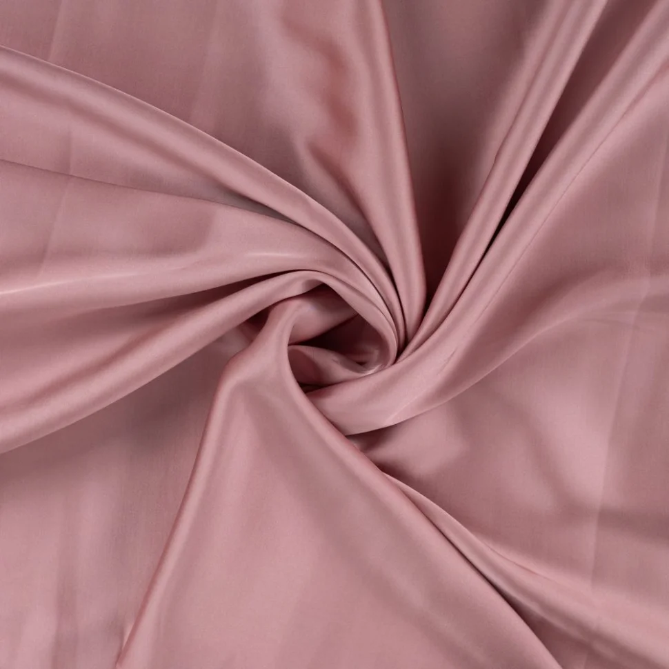 Tissu Viscose   Olivia touché Satin uni  Rose poudré