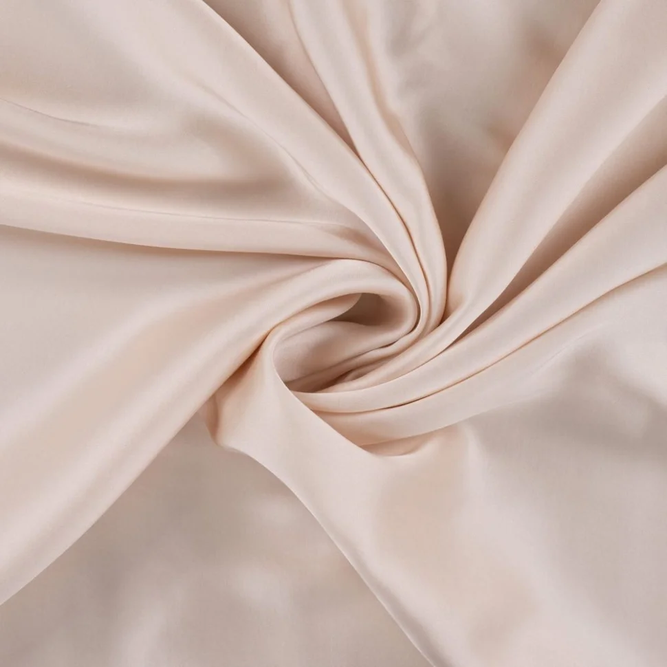 Tissu Viscose   Olivia touché Satin uni  Ecru