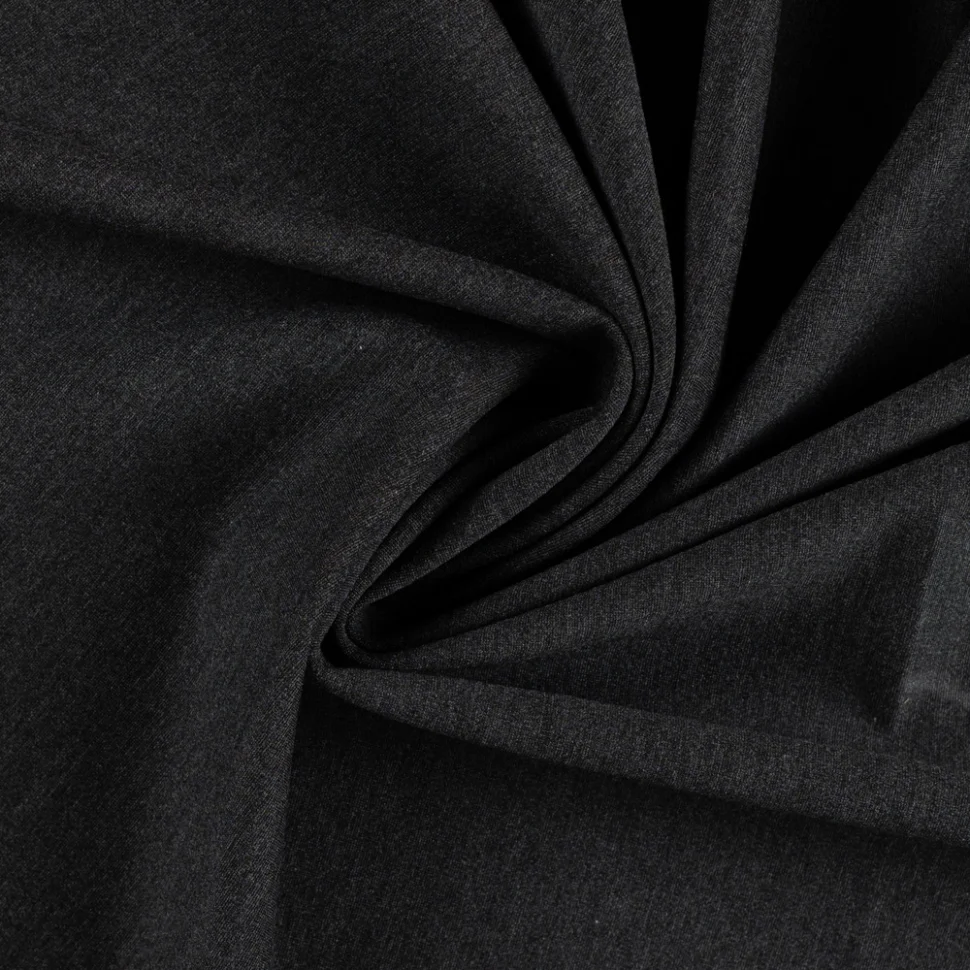 Tissu Maille Polyviscose extensible uni Gris anthracite