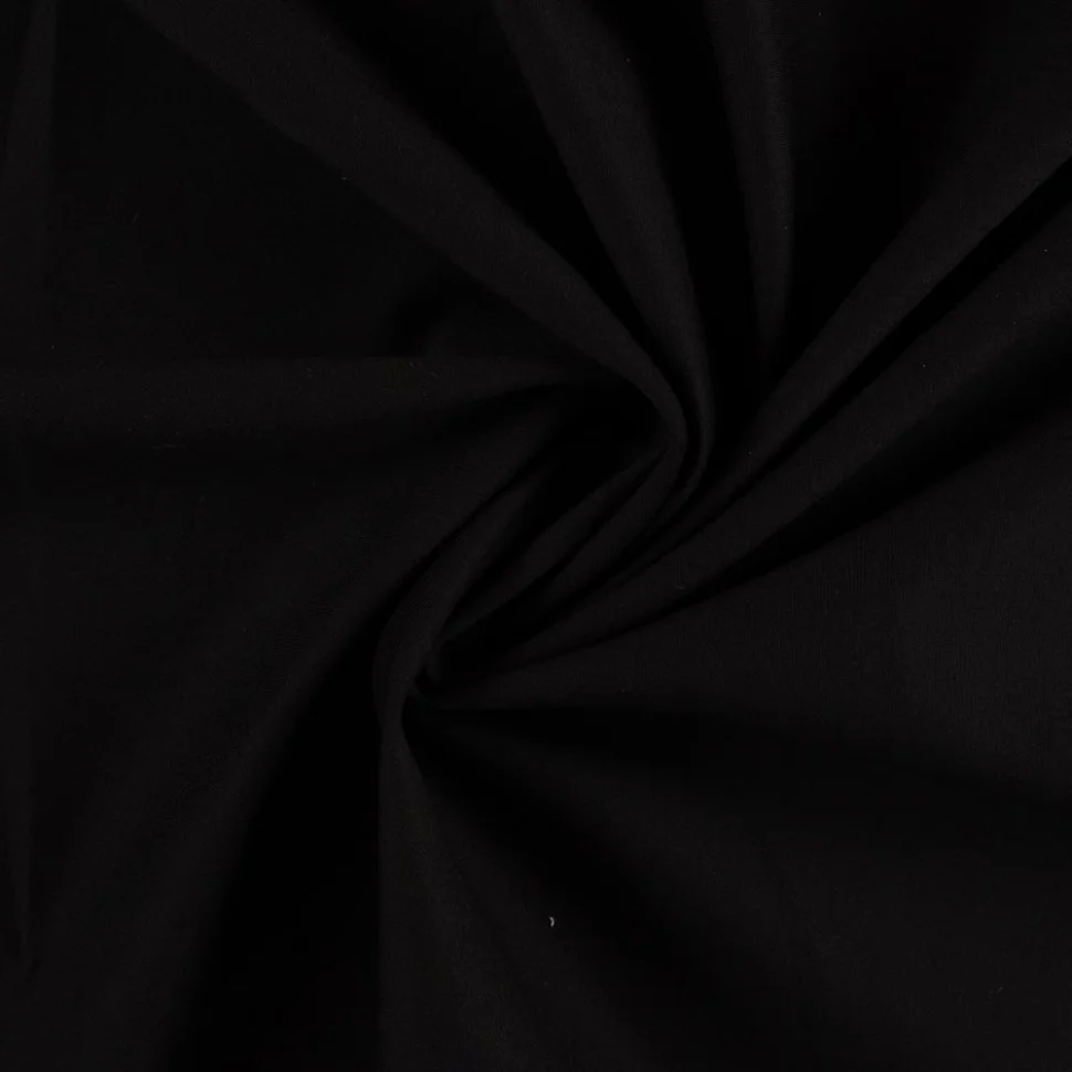 Tissu Maille Polyviscose extensible uni Noir