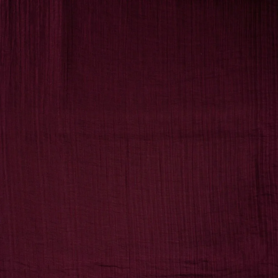 Tissu Mousseline Tencel double couche uni Pourpre