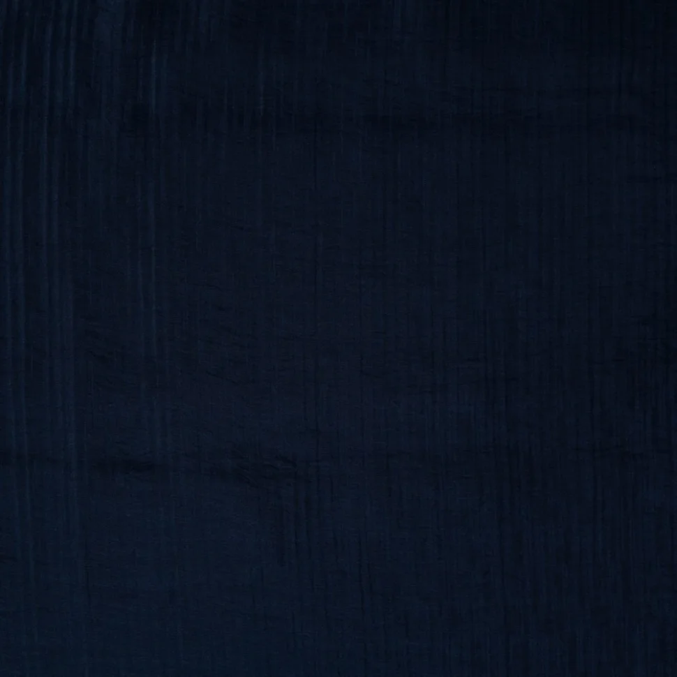 Tissu Mousseline Tencel double couche uni Bleu marine