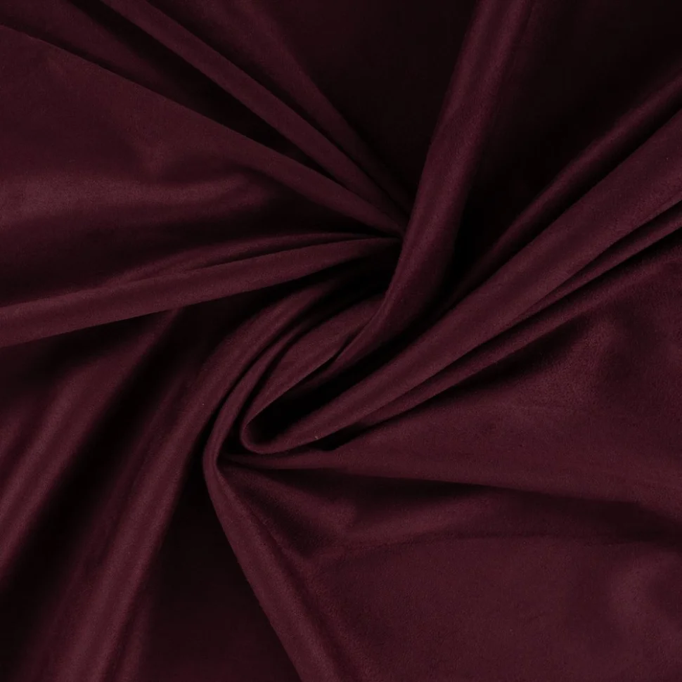 Tissu Suédine double face uni Bordeaux