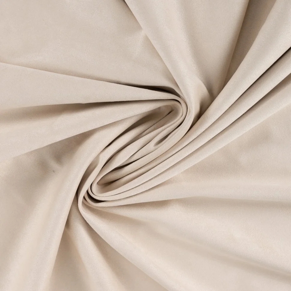 Tissu Suédine double face uni Ecru