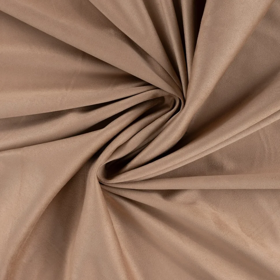 Tissu Suédine double face uni Beige