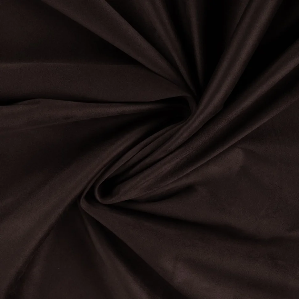 Tissu Suédine double face uni Marron chocolat