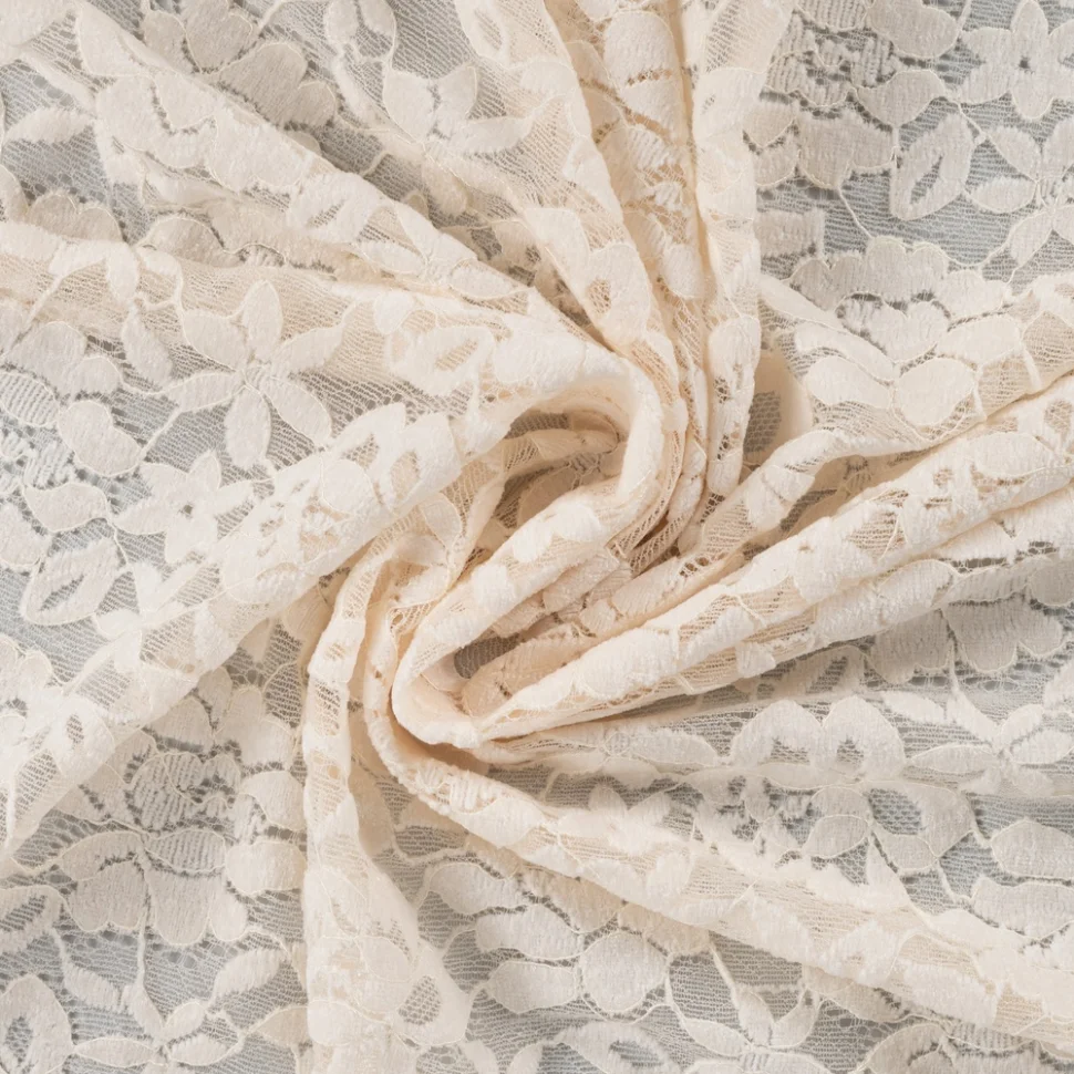 Tissu Dentelle Deluxe uni Ecru