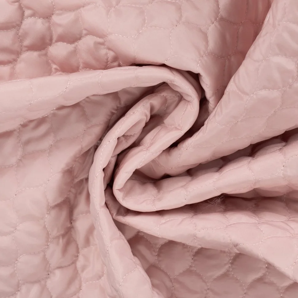 Tissu Doudoune matelassé déperlant uni Vieux rose