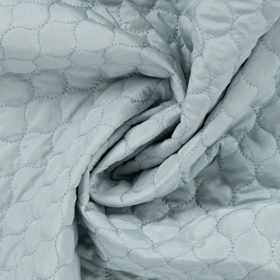 Tissu Doudoune matelassé déperlant uni Bleu gris