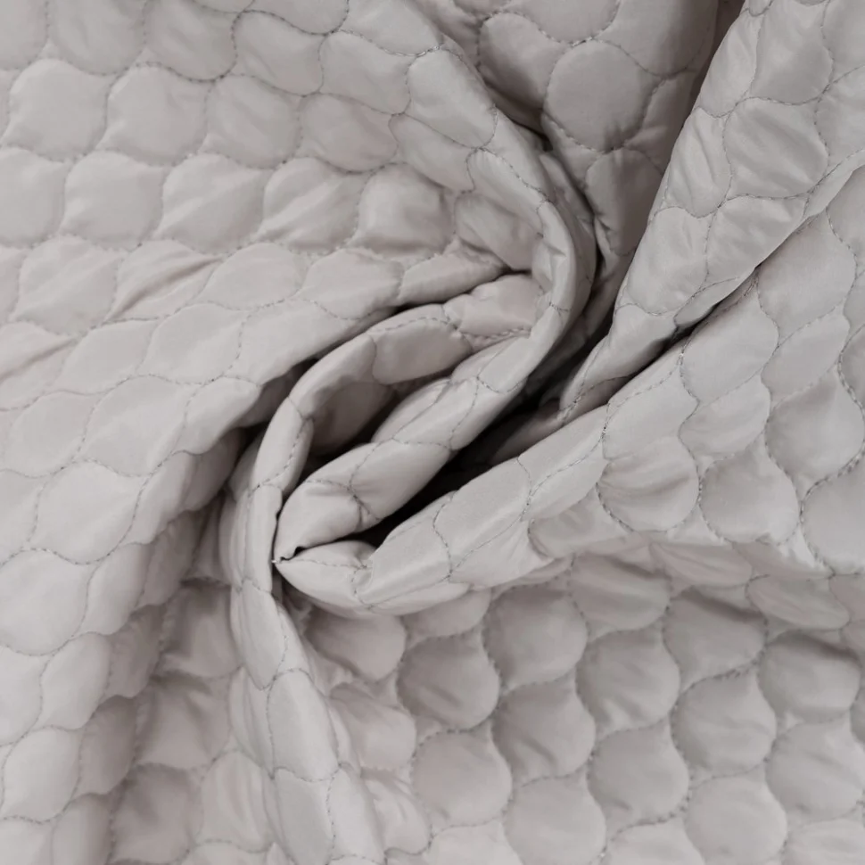 Tissu Doudoune matelassé déperlant uni Gris clair