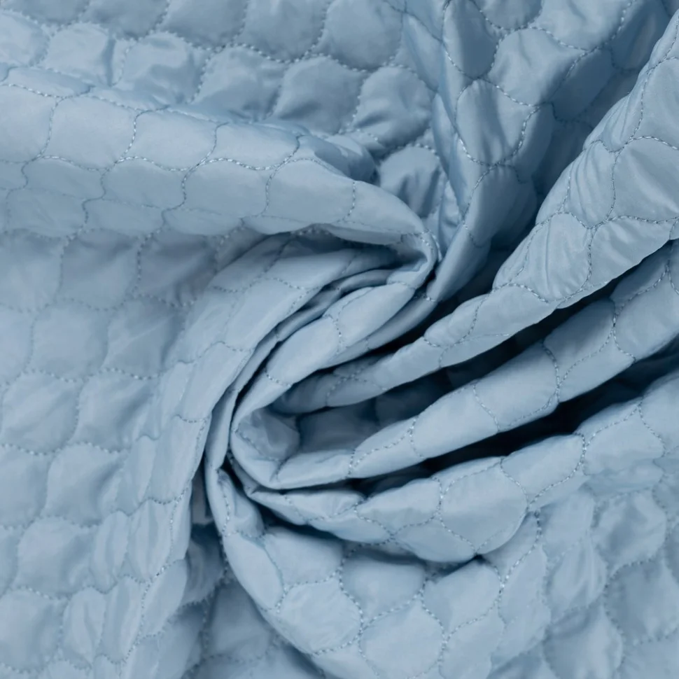 Tissu Doudoune matelassé déperlant uni Bleu ciel