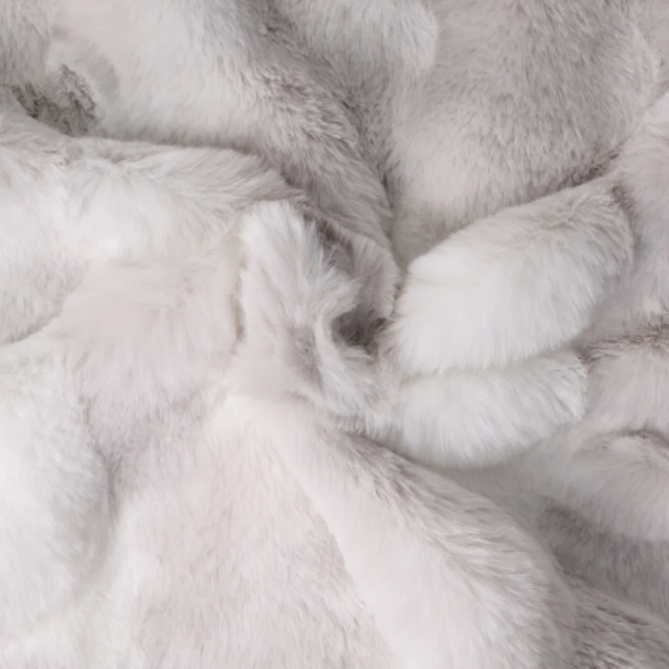 Tissu Fausse fourrure  Nebraska uni Gris perle