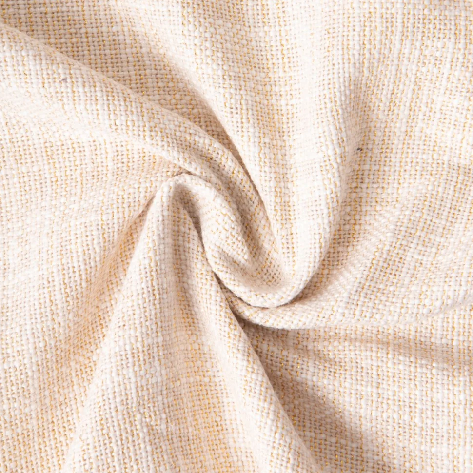 Tissu Toile Polycoton aspect Lin Shiny Ecru