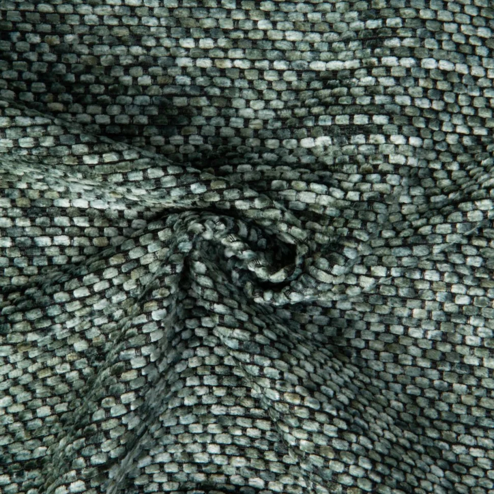 Tissu Jacquard Velours d'ameublement Dublin sur fond Vert kaki