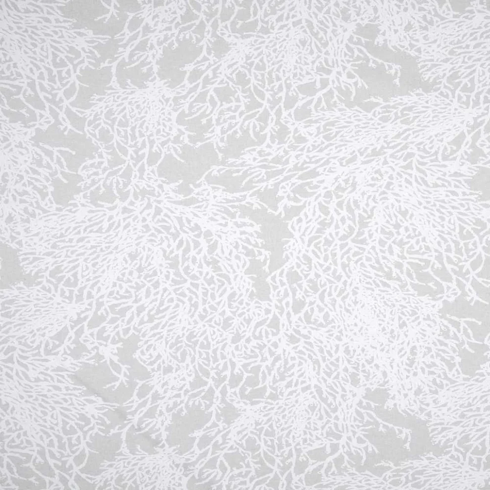 Tissus Toile Savoie blanc Calédonie sur fond Gris clair