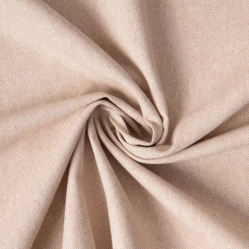 Tissu Toile de Coton Kiria sur fond Beige