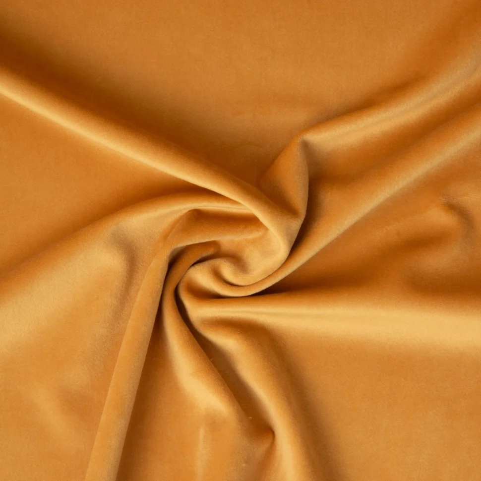 Tissu Velours ras d'ameublement uni Or