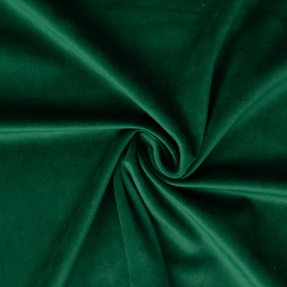 Tissu Velours ras d'ameublement uni Vert sapin