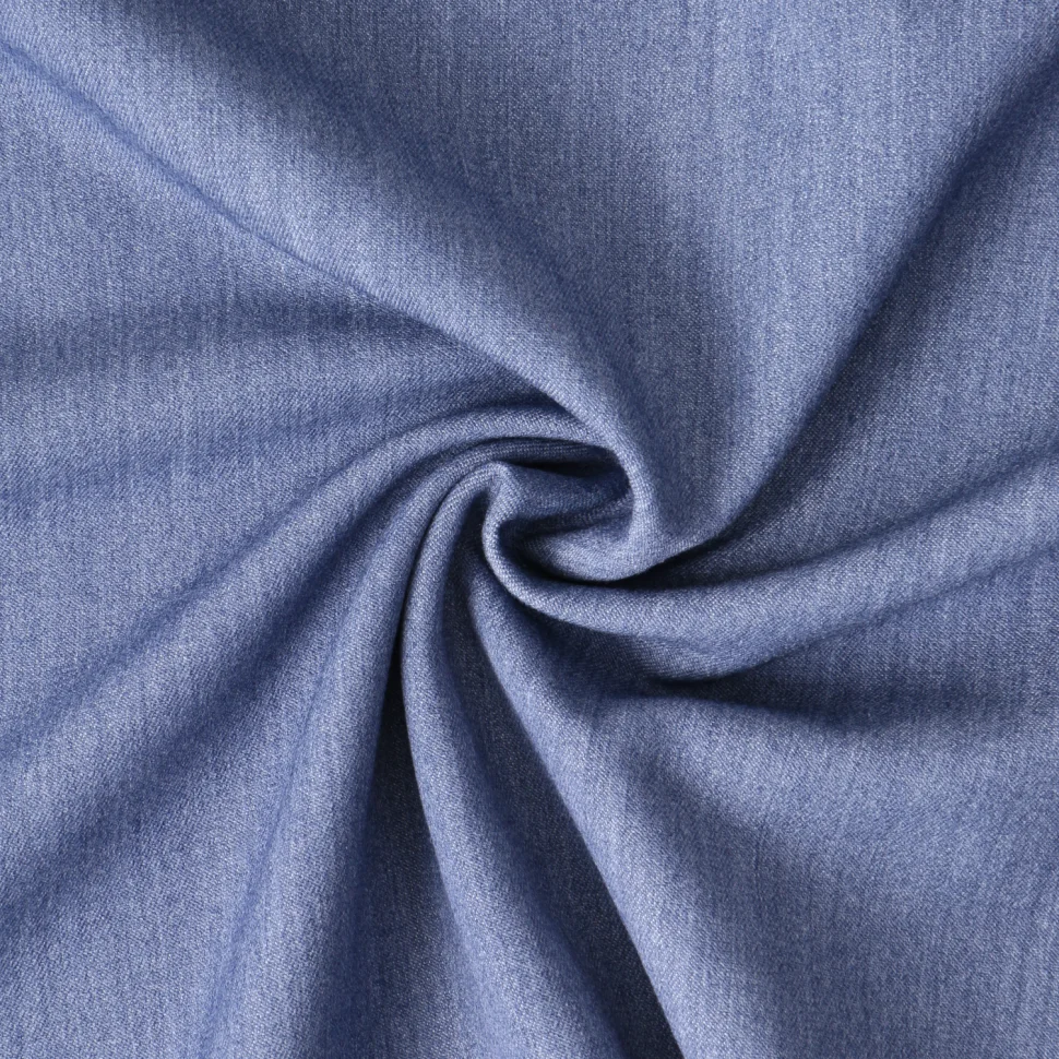 Tissu Gabardine de Viscose extensible Noelia uni Bleu jean