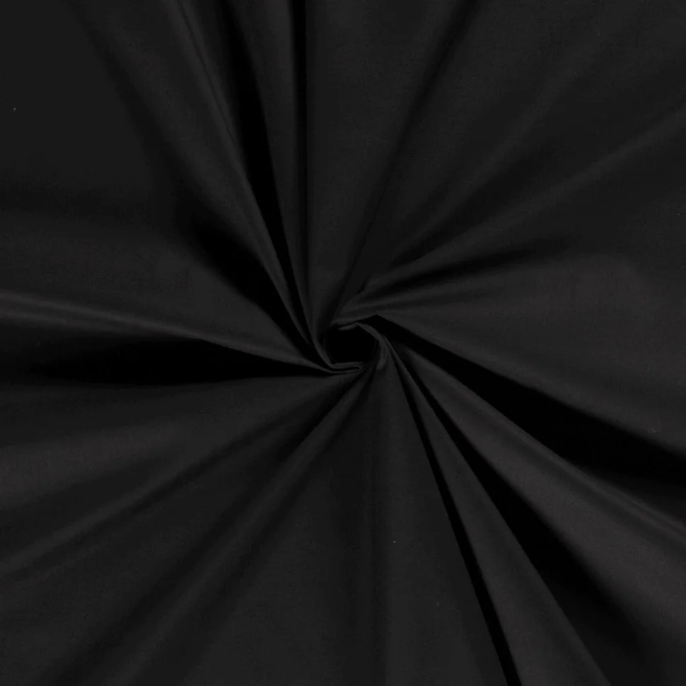 Tissu 100%  coton uni Matera Noir