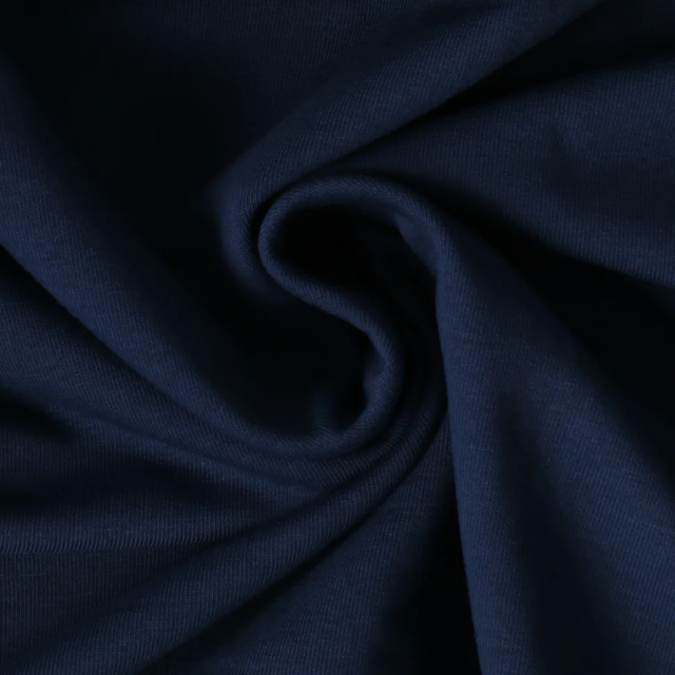Tissu Sweat léger Soline uni Bleu indigo foncé