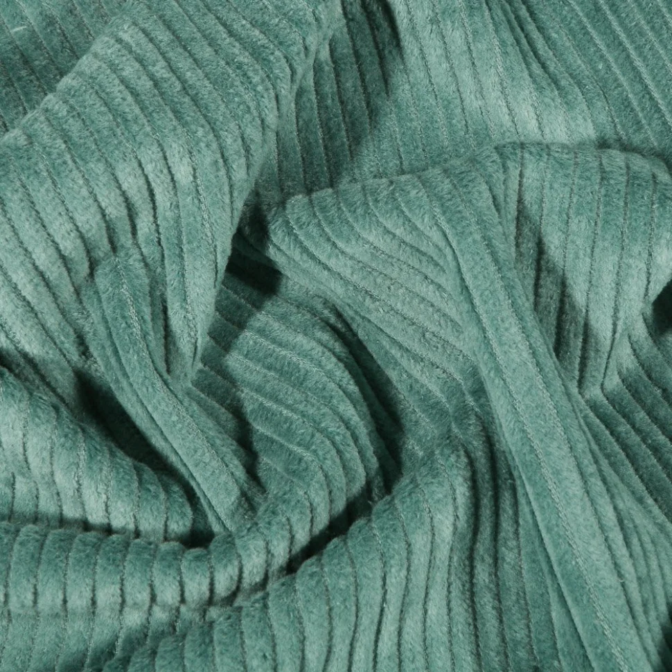 Coupon Tissu Velours côtelé uni Vert d'eau - Coupon de 120 cm