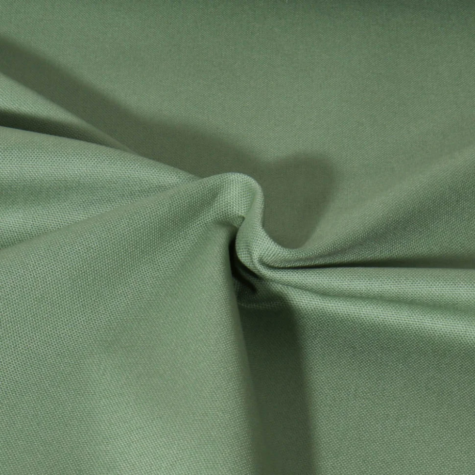 Tissu Toile Coton Canvas uni Mateo Vert olive
