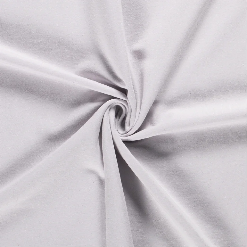 Tissu Sweat léger French Terry uni Gris clair