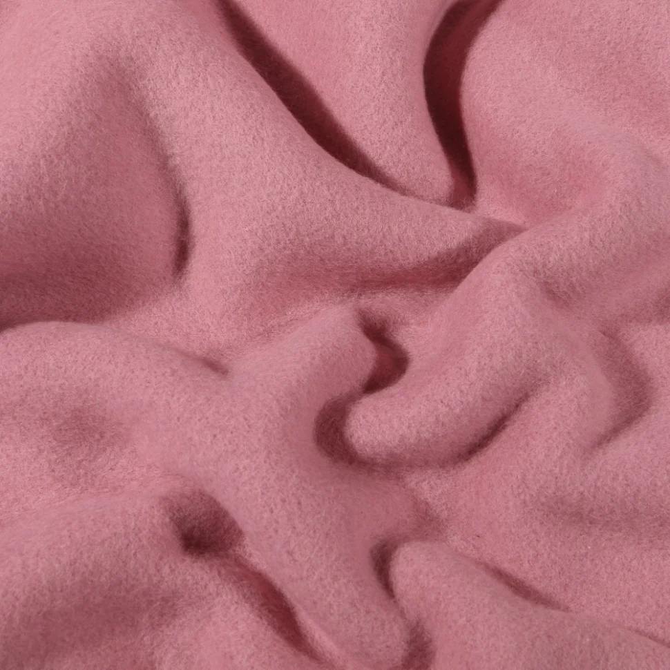 Coupon Tissu Polaire Coton uni  Vieux rose - Coupon de 20 cm