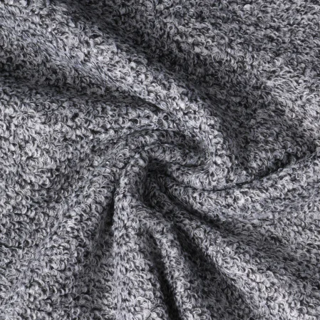 Tissu Bouclettes uni Gris chiné