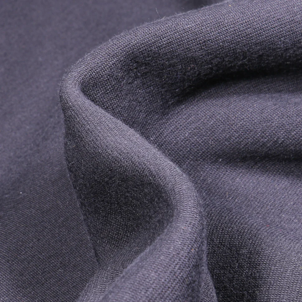 Tissu Sweat envers minky uni Bleu marine